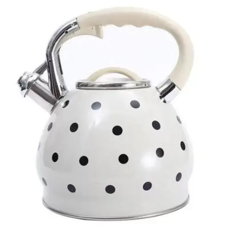 La Théière de Lulu Bouilloire Vintage^Bouilloire Blanche Vintage à Pois