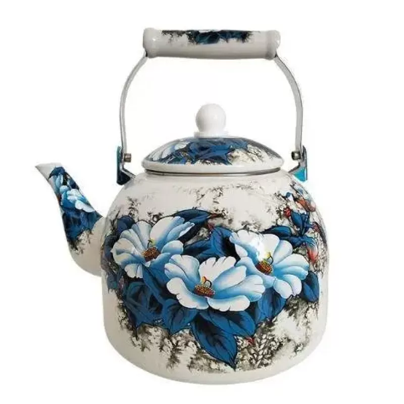 La Théière de Lulu Bouilloire Vintage^Bouilloire Porcelaine Fleurs Bleu Vintage