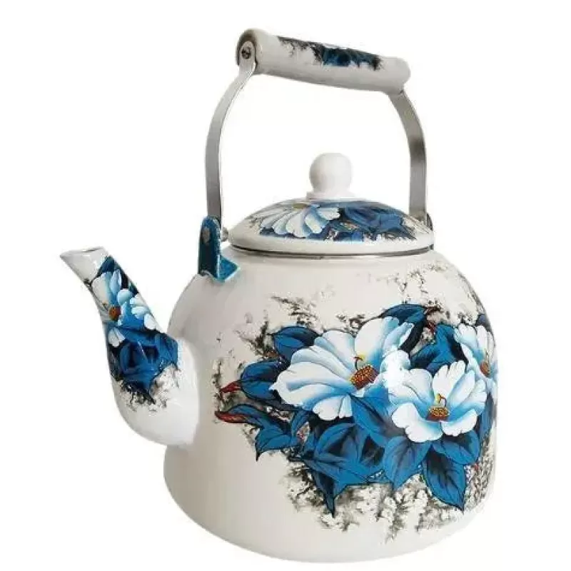 La Théière de Lulu Bouilloire Vintage^Bouilloire Porcelaine Fleurs Bleu Vintage