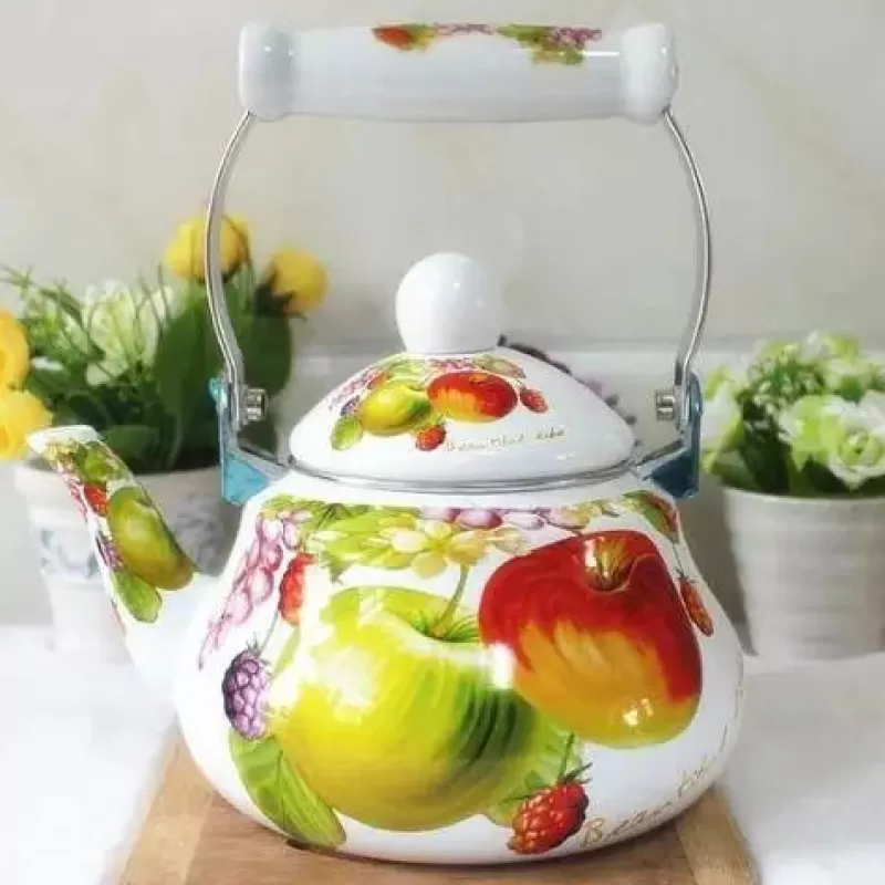 La Théière de Lulu Bouilloire Vintage^Bouilloire Porcelaine Fruits Vintage