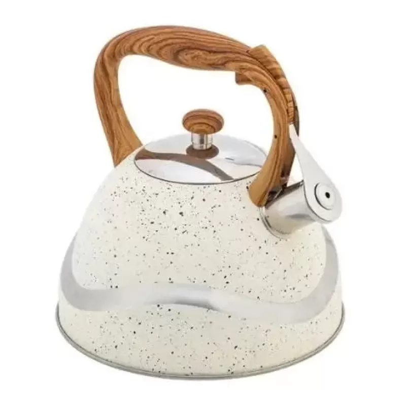 La Théière de Lulu Bouilloire Vintage^Bouilloire Vintage Blanc Crème avec manche bois