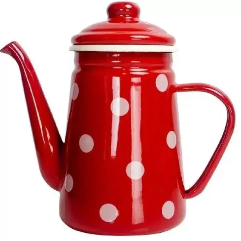 La Théière de Lulu Bouilloire Vintage^Bouilloire vintage rouge à pois