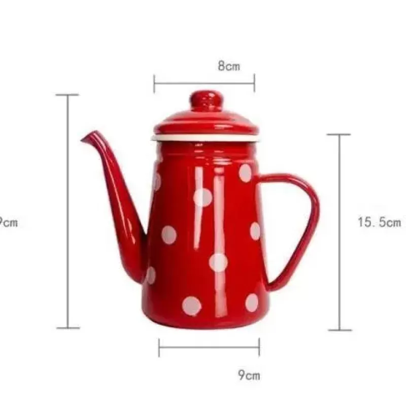 La Théière de Lulu Bouilloire Vintage^Bouilloire vintage rouge à pois