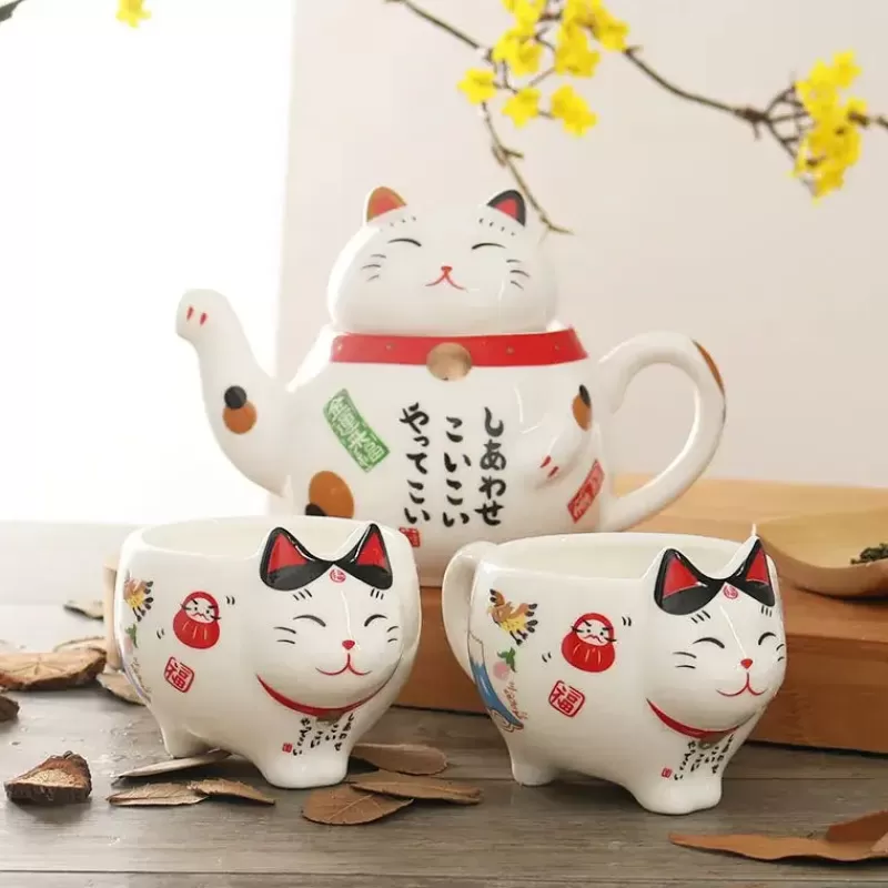 La Théière de Lulu Service À Thé Japonais^Service à Thé Chat Maneki-Neko