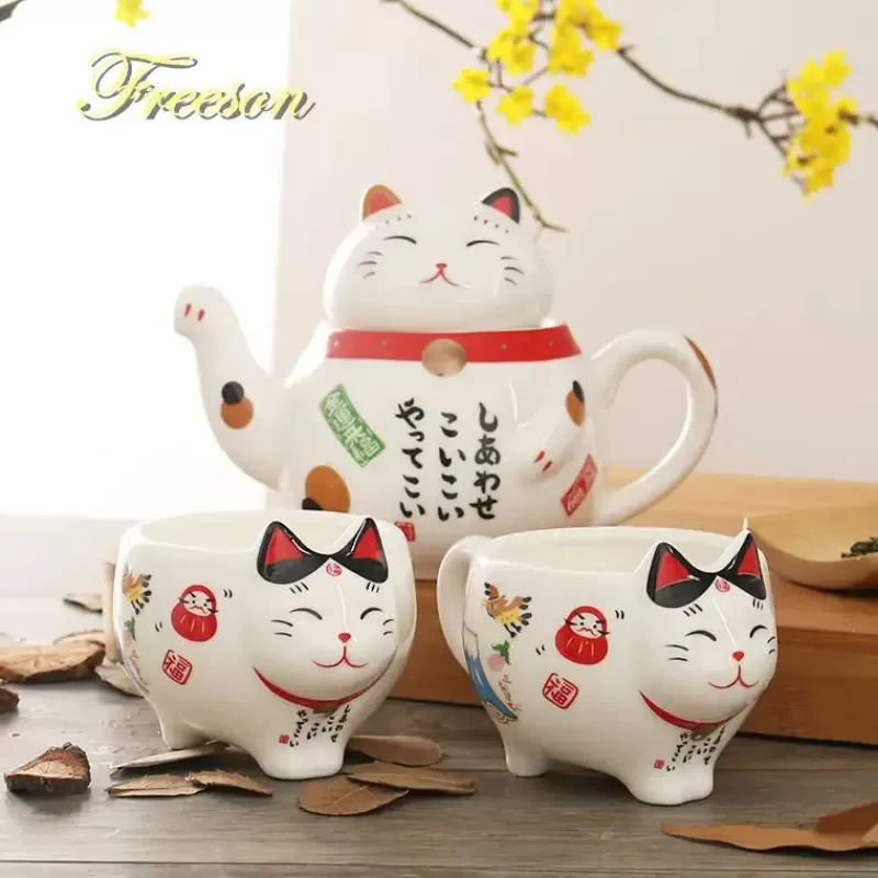 La Théière de Lulu Service À Thé Japonais^Service à Thé Chat Maneki-Neko