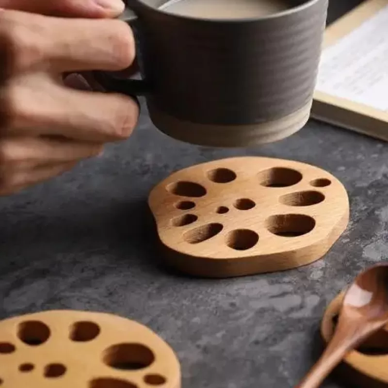 La Théière de Lulu Sous Tasse^Sous-tasse en Bois d'Hêtre