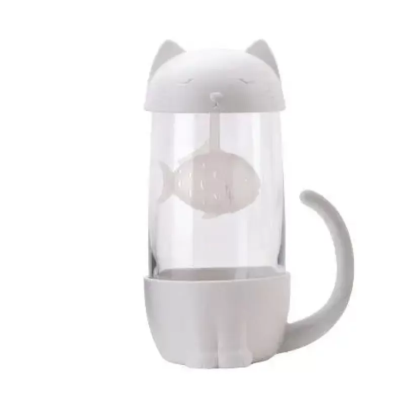 La Théière de Lulu Tasse À Thé Avec Infuseur^Tasse à Thé Infuseur Chat Blanc