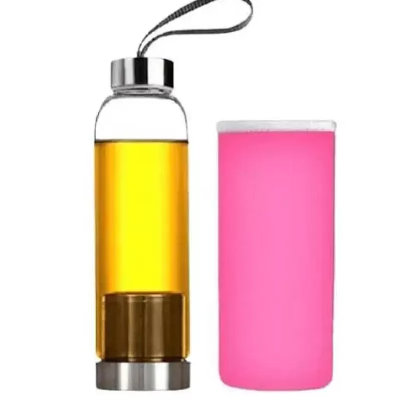 La Théière de Lulu Thermos^Thermos Thé en Verre avec Sacoche Rose