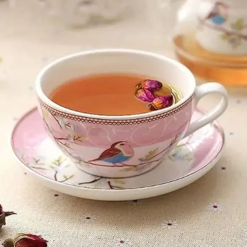 La Théière de Lulu Théière Elephant | Théière Induction^Théière Vintage en Verre avec Motif d'Oiseaux